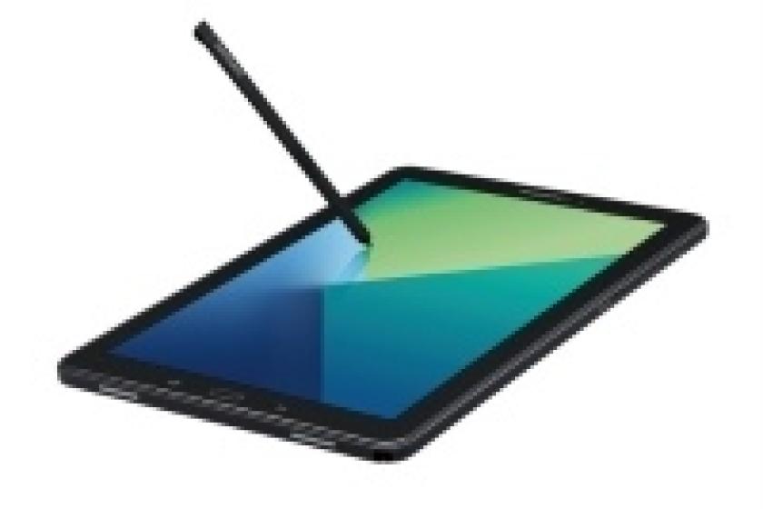 Samsung bewirbt das "Galaxy Tab A 10.1" unter anderem mit dem leichten Gewicht von 554 Gramm.