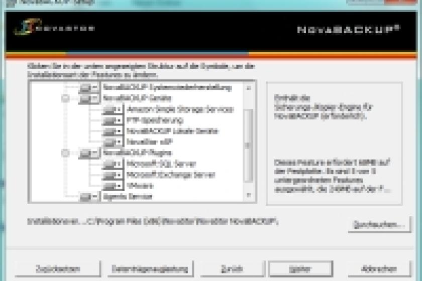 NovaBACKUP sichert sowohl lokale Windows-Dateien, SQL-Server, Daten von Microsoft Exchange-Servern als auch VMware ESX-VMs und Hyper-V-Maschinen