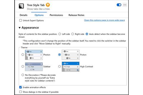 Das Firefox-Add-on "Tree Style Tab" sorgt für einen Überblick bei zahlreichen offenen Webseiten.