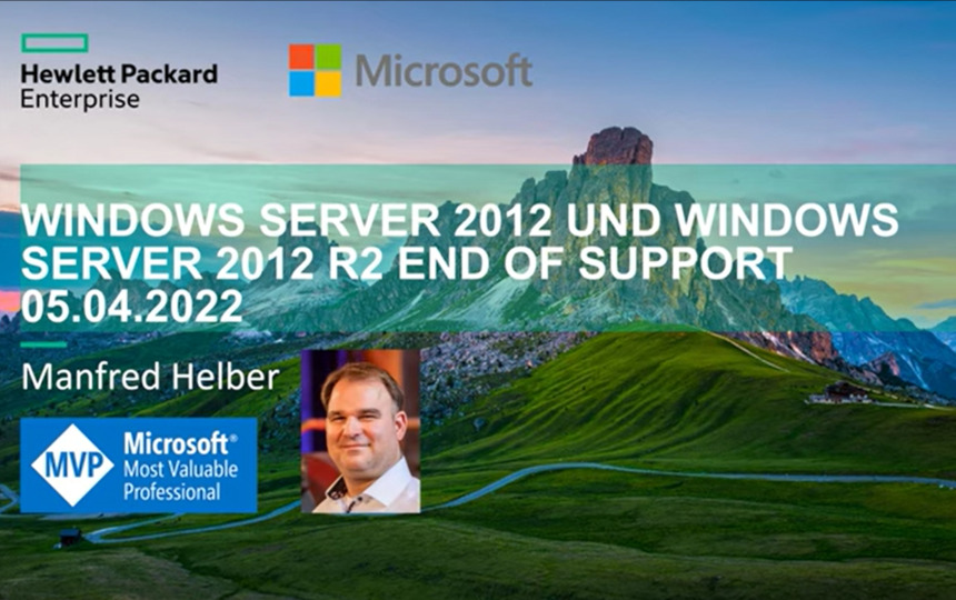 DE Anmelden 1:25 / 54:47 Windows Server 2012 und Windows Server 2012 R2 End of Support