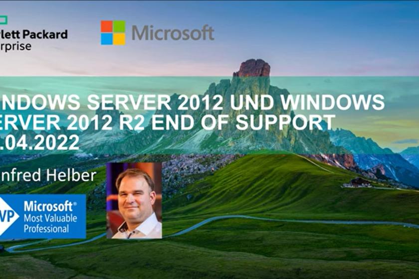 DE Anmelden 1:25 / 54:47 Windows Server 2012 und Windows Server 2012 R2 End of Support