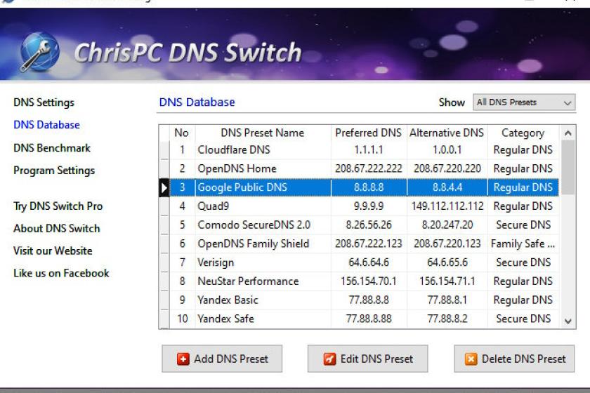 Praktisches Tool zum schnellen Wechsel des DNS-Servers unter Windows