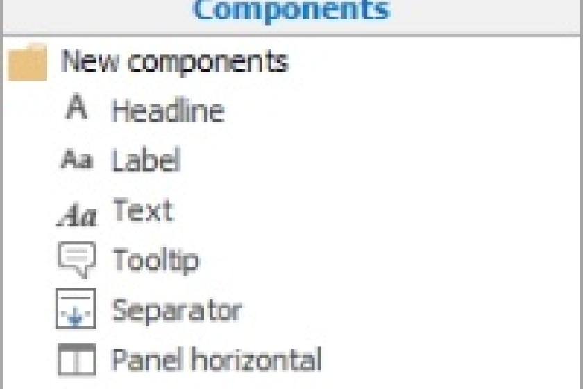 Insgesamt 26 unterschiedliche Komponenten stehen bei Gapteq für das Seitendesign zur Verfügung.