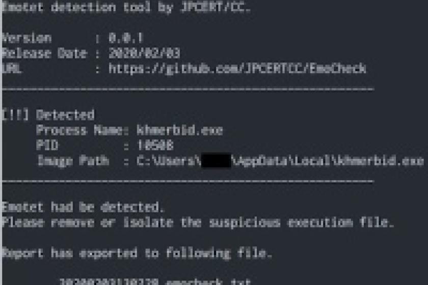 Das Tool "EmoCheck" sucht nach dem Trojaner Emotet und erstellt einen Report mit den Ergebnissen. 