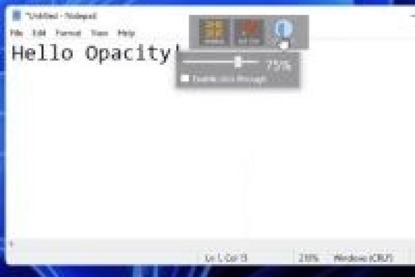 Das Opacity-Feature von WindowTop erlaubt es, Fenster graduell transparent zu schalten.