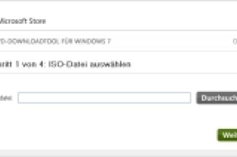 USB/DVD-Downloadtool für Windows 7