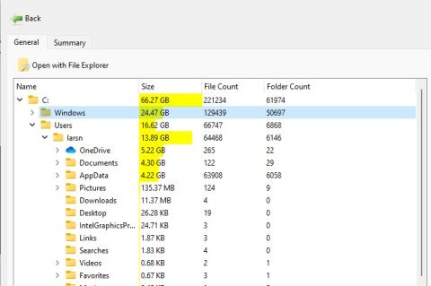 Nach einem schnellen Scan listet Folder Size Analyzer die größten Verzeichnisse und Dateien auf.