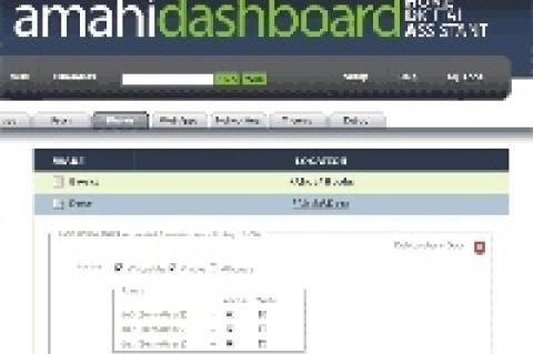 Über ein zentrales Dashboard lassen sich die zahlreichen Funktionen des "Amahi Home Server" steuern