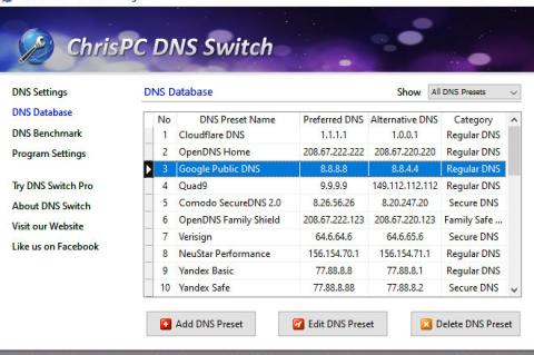 Praktisches Tool zum schnellen Wechsel des DNS-Servers unter Windows