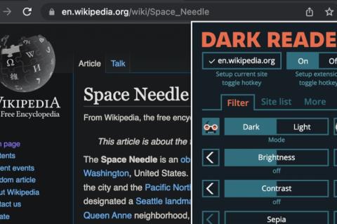 Mit dem Dark Reader lassen sich Webseiten im Dark Mode betrachten.
