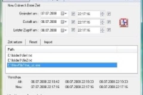 Einfache Aufgabe, einfaches und gelungenes Tool: "NewFileTime" modifiziert den Zeitstempel einer Datei