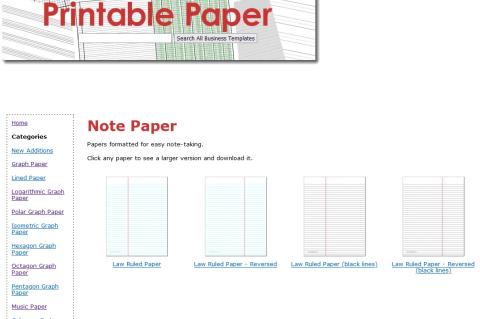 Praktisch: Die Website "Printablepaper" bietet zahlreiche Vorlagen zum Selbstdrucken an.