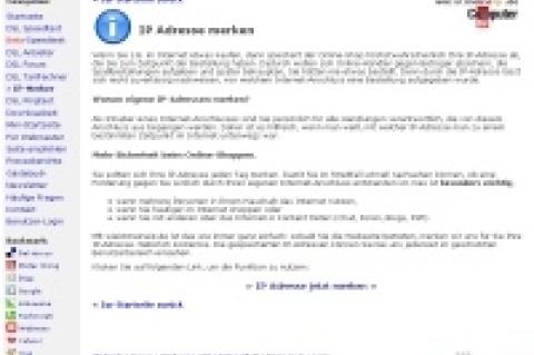 "wieistmeineip.de" speichert auf Wunsch die IP-Adresse zu bestimmten Zeitpunkten