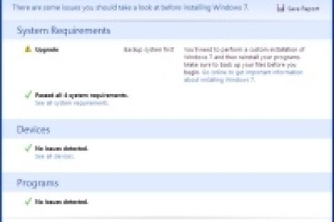Der "Windows 7 Upgrade Advisor" informiert über die Kompatibilität zum neuen Betriebssystem