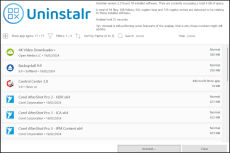 Uninstalr führt alle in Windows installierten Programme in einer Liste auf und erlaubt deren rückstandsloses Entfernen.